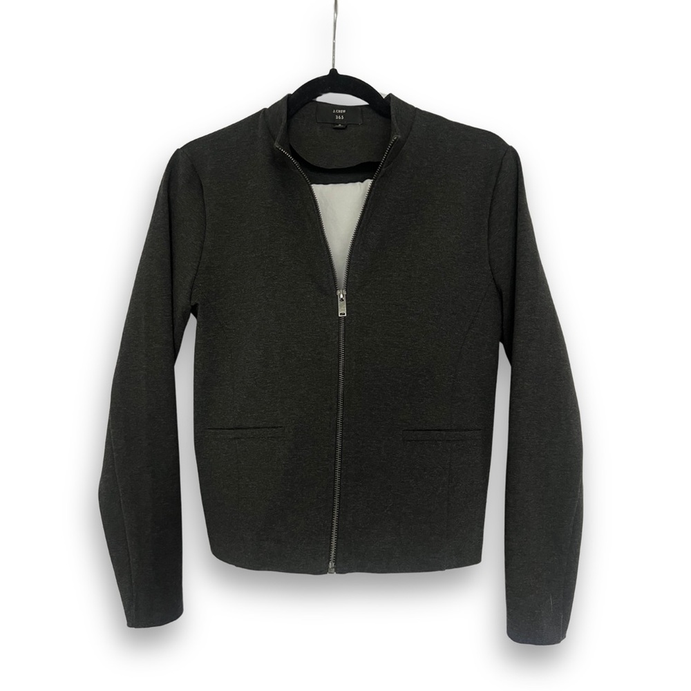 J. Crew Tailored Dark Grey Ponte Jacket